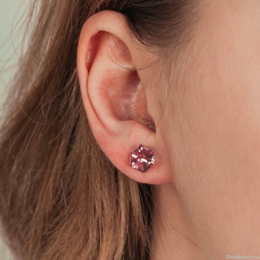 Пусеты Fiore Luna, Crystal Pink, SWE0127/2 P G Пусеты Fiore Luna, Crystal Pink, SWE0127/2 P G